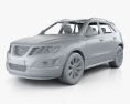 Saab 9-4X 2014 3d model clay render