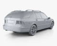 Saab 9-5 Aero wagon 2010 3D модель