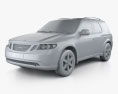 Saab 9-7X 2009 3D-Modell clay render