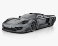 Saleen S7 Twin Turbo 2009 3D-Modell wire render