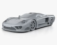 Saleen S7 Twin Turbo 2009 3D-Modell clay render