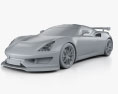 Saleen GT4 2023 3D模型 clay render