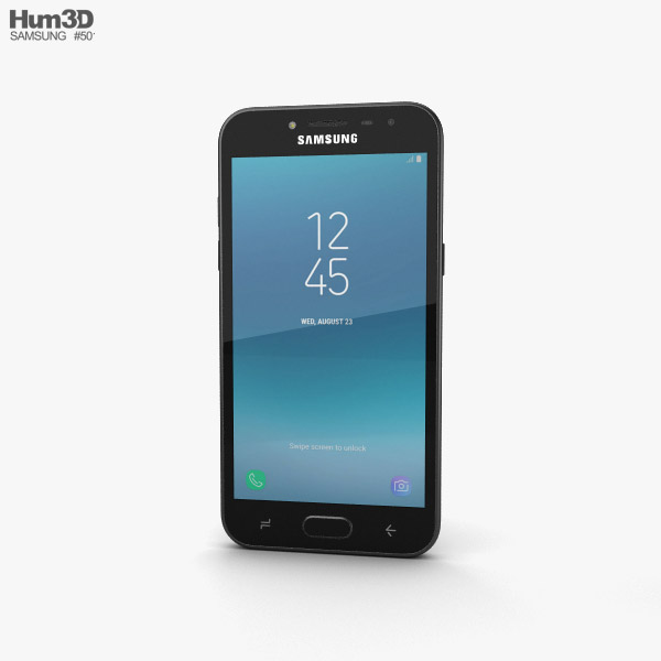 Samsung Galaxy J2 Pro 黑色的 3D模型