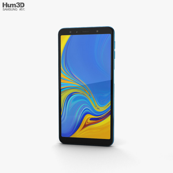 Samsung Galaxy A7 (2018) Blue 3D 모델 