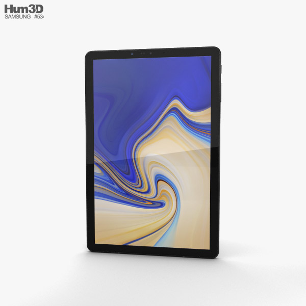 Samsung Galaxy Tab S4 10.5-inch 黑色的 3D模型