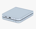 Samsung Galaxy Flip 6 Blue 3D-Modell