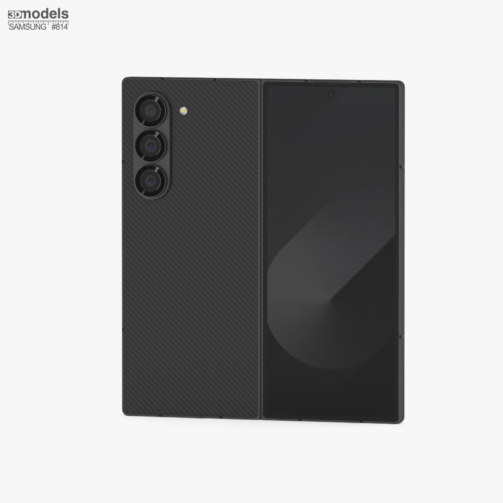 Samsung Galaxy Fold 6 Crafted Black Modelo 3d