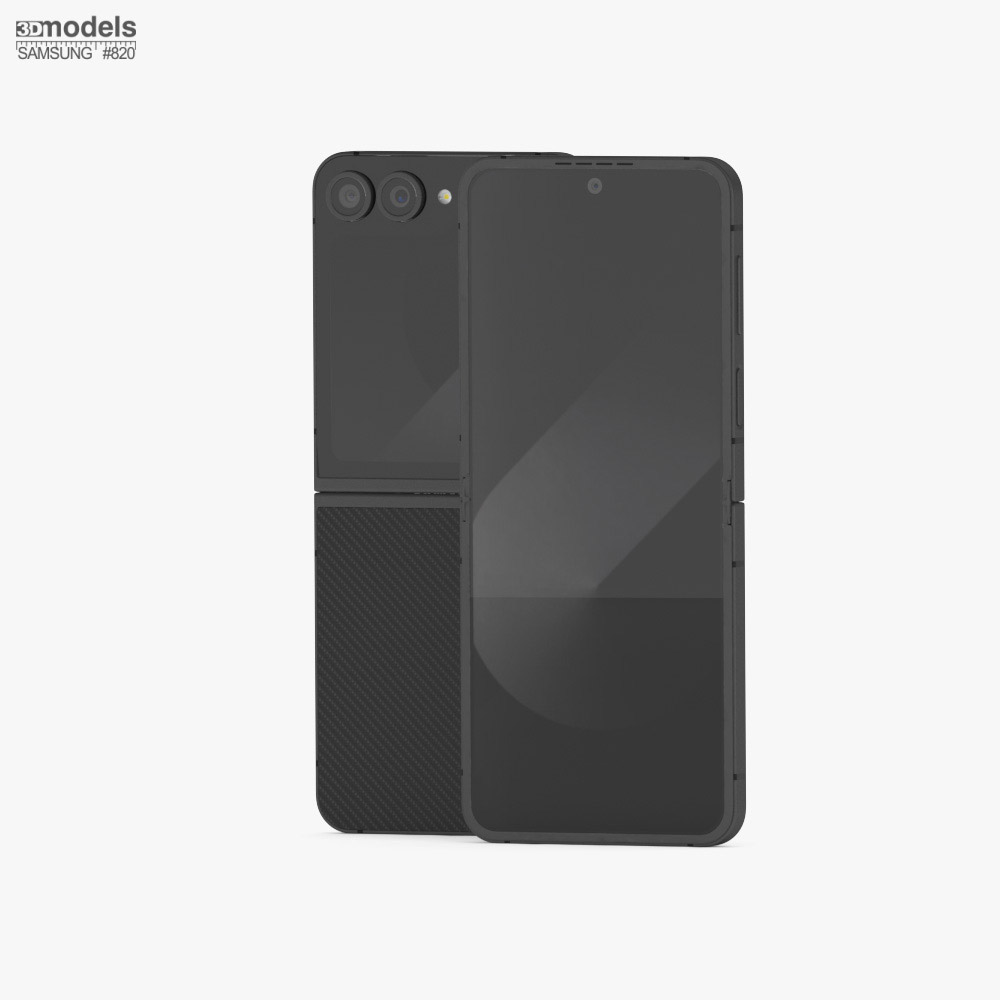 Samsung Galaxy Flip 6 Crafted Black Modello 3D