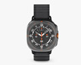 Samsung Galaxy Watch Ultra Titanium Gray Case Trail Band Dark Gray Modelo 3D