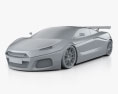 Savage Rivale GTR 2014 3d model clay render