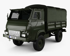Saviem TP3 Flatbed Truck 1980 3D model