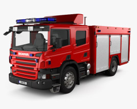 Scania P Feuerwehrauto 2011 3D-Modell