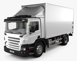 Scania P 箱型トラック HQインテリアと 2011 3Dモデル