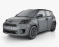 Scion xD 2015 3D-Modell wire render