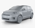 Scion xD 2015 3D-Modell clay render