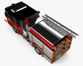 Seagrave Marauder II Feuerwehrauto 2020 3D-Modell Draufsicht