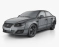 Seat Exeo 轿车 2009 3D模型 wire render