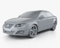 Seat Exeo 轿车 2009 3D模型 clay render