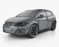 Seat Leon 2013 3d model wire render
