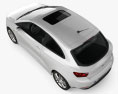 Seat Ibiza Sport Coupe 3-Türer 2014 3D-Modell Draufsicht