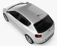 Seat Ibiza 掀背车 5门 2014 3D模型 顶视图