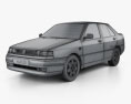 Seat Toledo Mk1 1993 3Dモデル wire render
