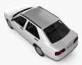 Seat Toledo Mk1 1993 3D-Modell Draufsicht