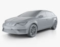 Seat Leon wagon 2016 3d model clay render