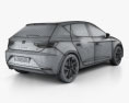 Seat Leon FR 5 puertas hatchback con interior y motor 2016 Modelo 3D