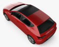 Seat Leon FR 5 portes hatchback avec Intérieur et moteur 2016 Modèle 3d vue du dessus