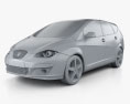Seat Altea XL 2014 3D-Modell clay render
