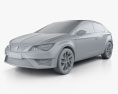 Seat Leon SC FR 2016 Modelo 3D clay render