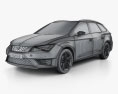 Seat Leon ST Cupra 280 2018 3D模型 wire render