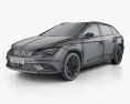 Seat Leon ST X-Perience 4Drive 2018 3D 모델  wire render