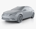 Seat Leon Cross Sport 2015 3D-Modell clay render
