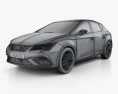 Seat Leon FR 2019 3D модель wire render
