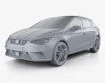 Seat Ibiza FR 2019 3d model clay render