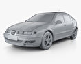 Seat Leon 2005 3D-Modell clay render