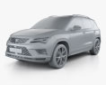 Seat Ateca Cupra 2022 3D-Modell clay render