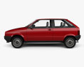 Seat Ibiza 3도어 1993 3D 모델  side view