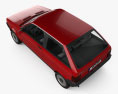 Seat Ibiza 3 porte 1993 Modello 3D vista dall'alto