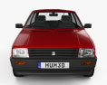 Seat Ibiza 3도어 1993 3D 모델  front view