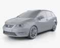 Seat Ibiza ST FR 2017 3D-Modell clay render
