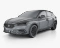 Seat Leon Xcellence 5ドア ハッチバック 2023 3Dモデル wire render
