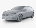 Seat Leon Xcellence 5-door hatchback 2023 3d model clay render