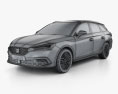 Seat Leon sportstourer Xcellence 2023 3D模型 wire render