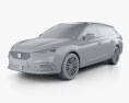Seat Leon sportstourer Xcellence 2023 3Dモデル clay render