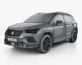 Seat Ateca Xperience 2022 3D模型 wire render