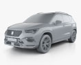 Seat Ateca Xperience 2022 3D-Modell clay render