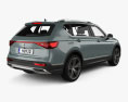 Seat Tarraco with HQ interior 2022 3d model back view